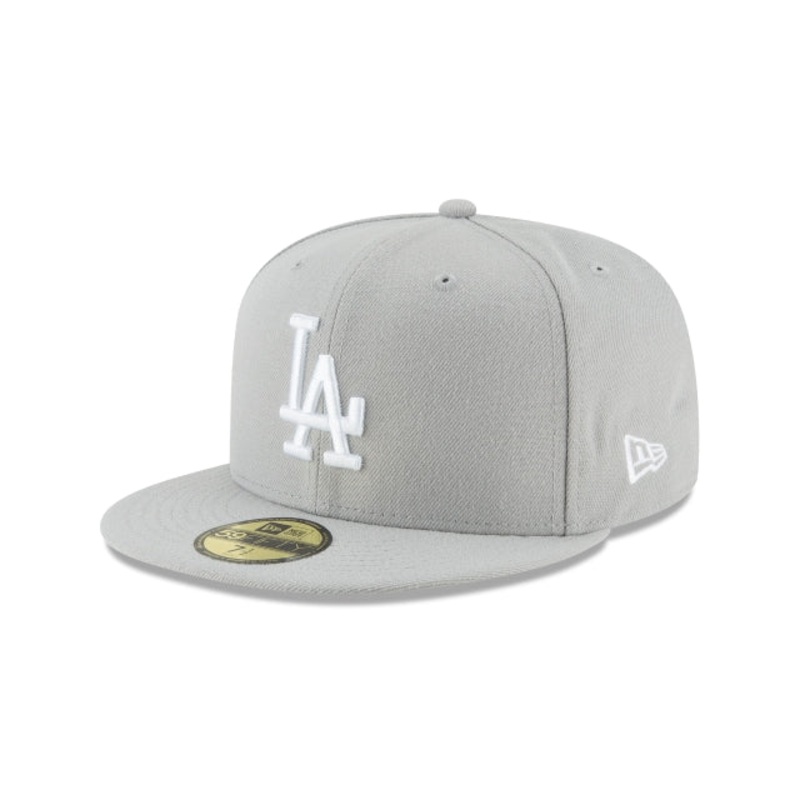 Los Angeles Dodgers Gray Basic 59FIFTY Fitted Hat 6 7/8