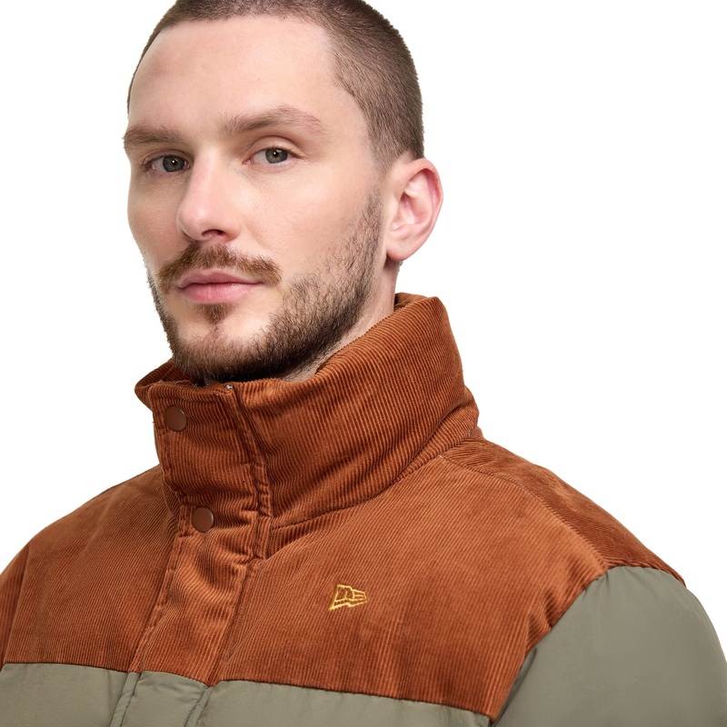 New Era Green Canvas Puffer Jacket M