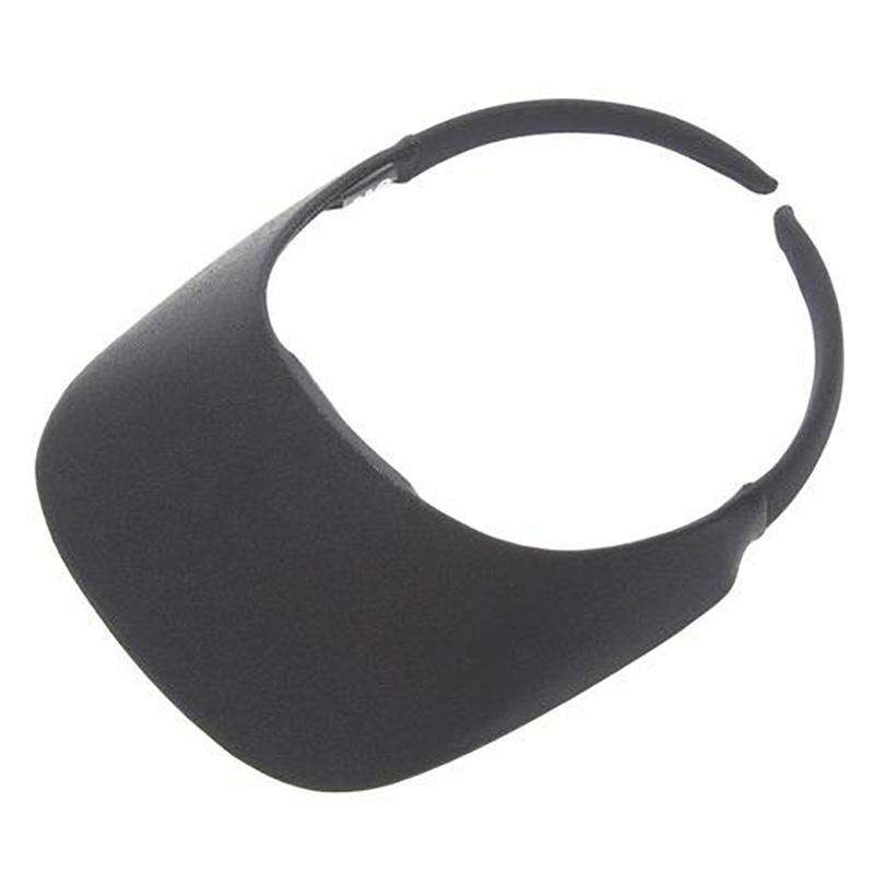 No Headache Original Square Brim Clip On Sun Visor in Shimmer Fabric Black