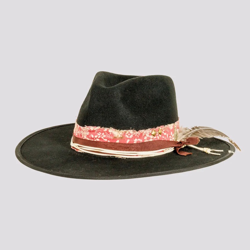 Onyx | Mens Wool Felt Vintage Rancher Hat Black S/M