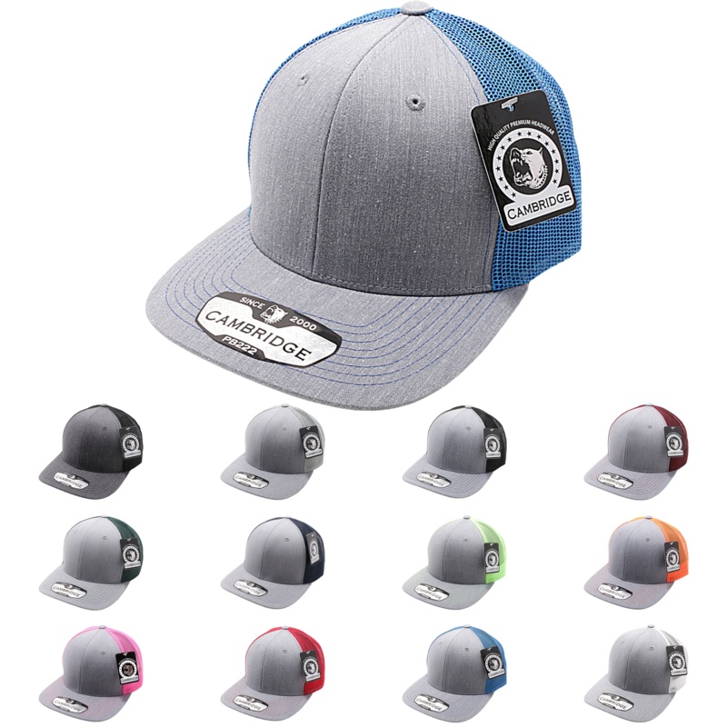 Pit Bull Cambridge PB222H Heather Trucker Hat PB222 Heather Gray/Black