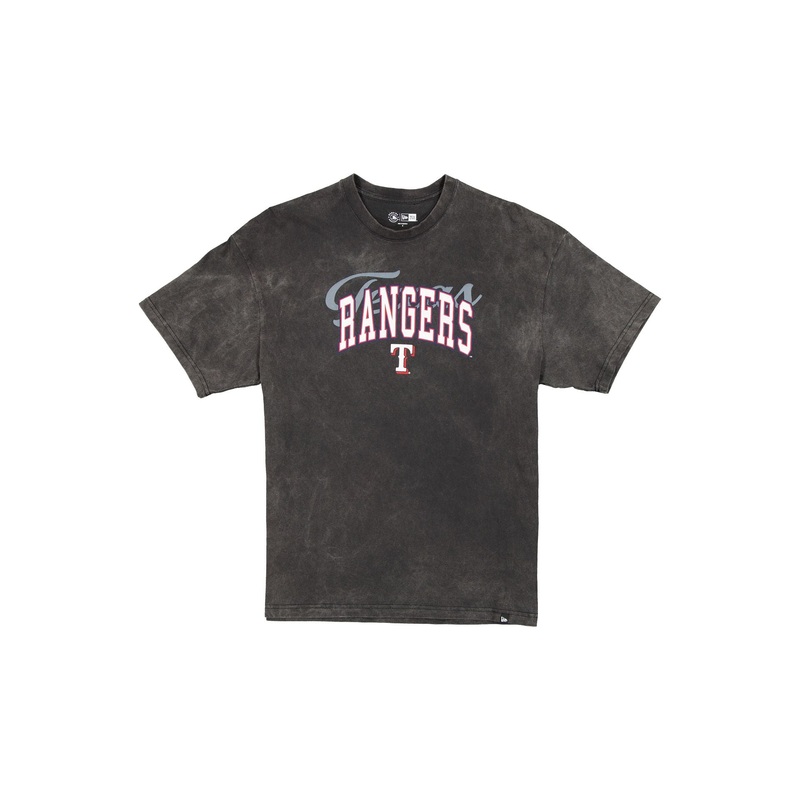 Texas Rangers Women’s Oversized Washed Black T-Shirt XS