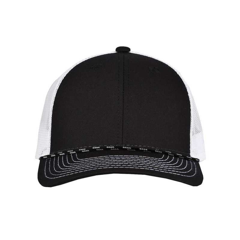 The Game GB452R  Everyday Rope Trucker Cap Black/White