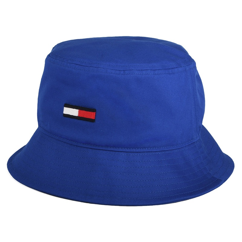 Tommy Hilfiger Hats TJM Flag Organic Cotton Bucket Hat – Royal Blue 1-Size