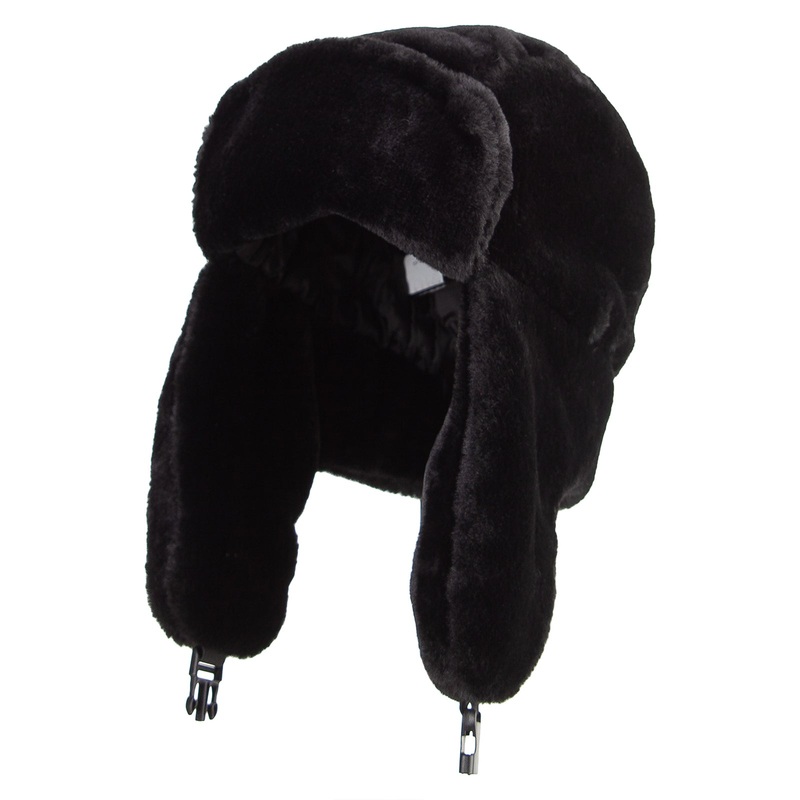 Ultra Soft Unisex Trooper Hat Black One Size