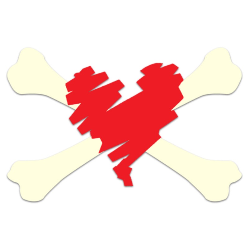 White Red Bones and Scribbled Heart Default Title One Size