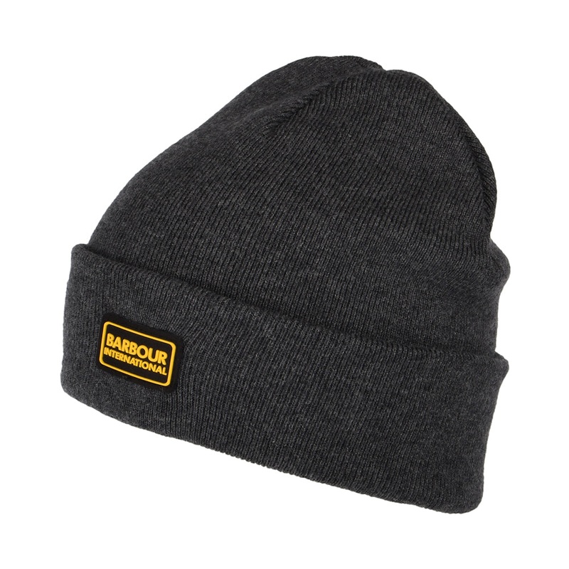 Barbour International Sensor Legacy Cotton Blend Beanie Hat – Grey 1-Size