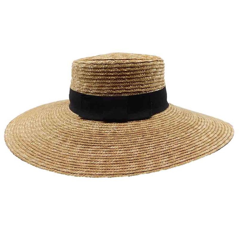 Big Brim Straw Boater Hat – Brooklyn Hat Co Natural
