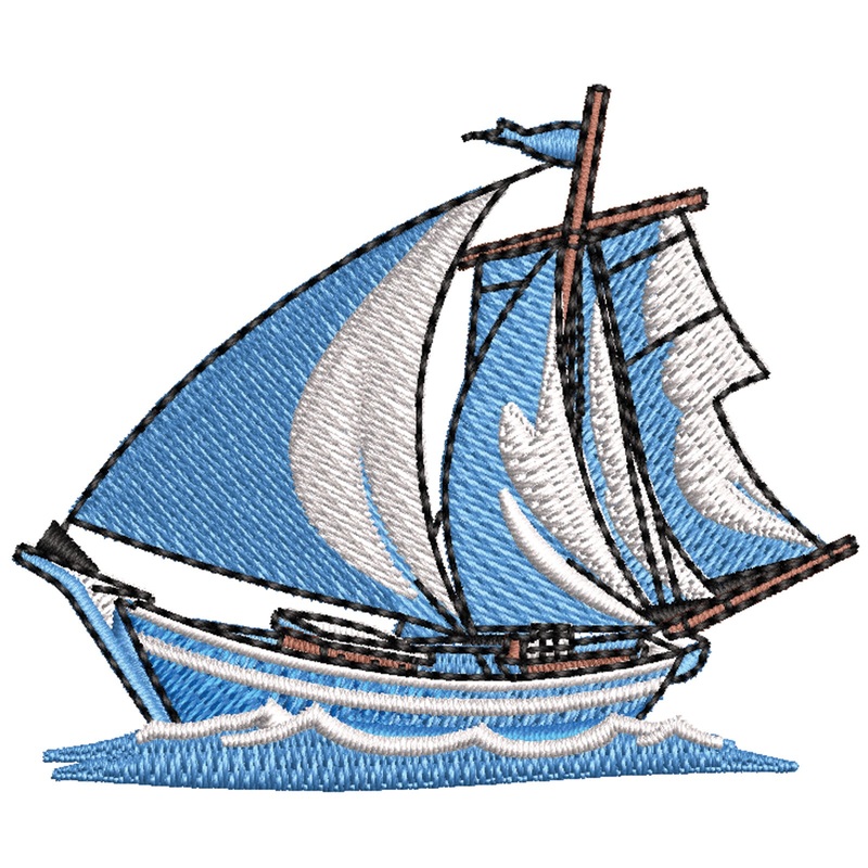 Blue Sail Boat Blue Sail Boat One Size