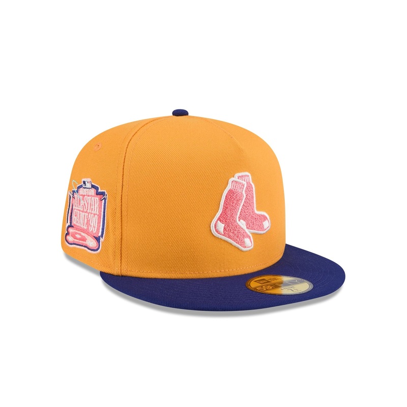 Boston Red Sox Gold 59FIFTY A-Frame Fitted Hat 7