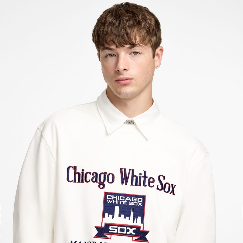Chicago White Sox Cooperstown Off White Crewneck XS