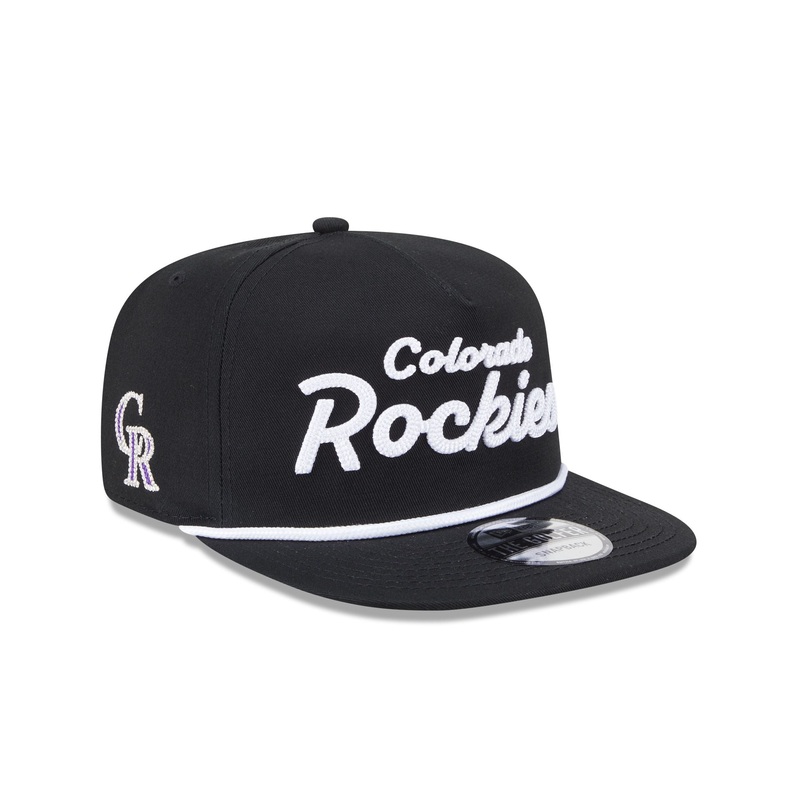 Colorado Rockies Team Text Golfer Hat One Size