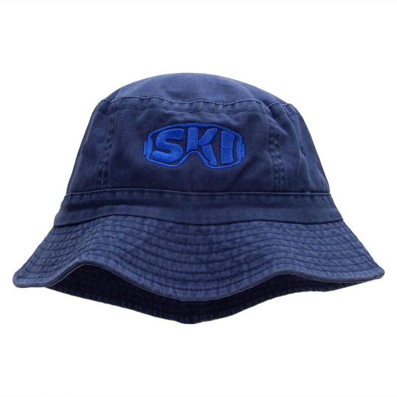 Cool Ski Embroidered Pigment Dyed Bucket Hat Denim One Size
