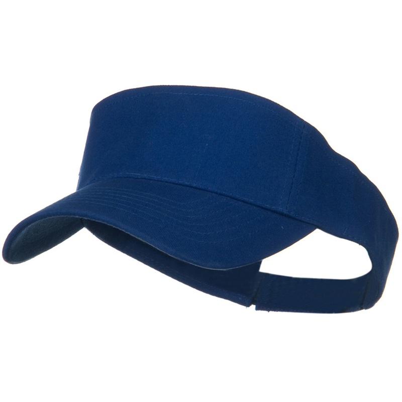 Cotton Twill Sun Visor Royal One Size