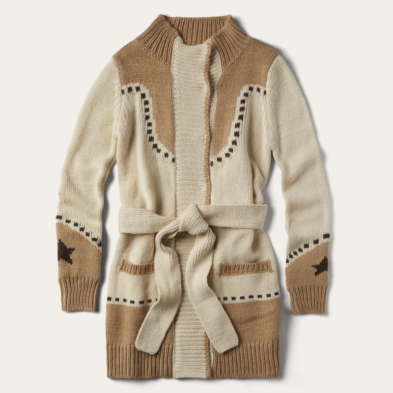 Horseshoe & Star Belted Cardigan White XS