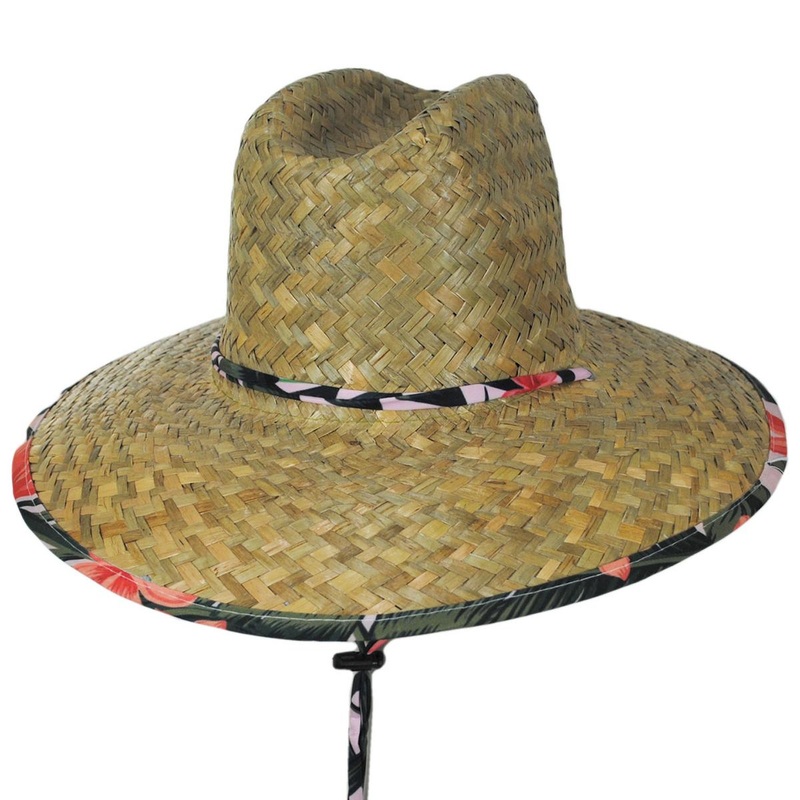 Kenny Green Leaf Straw Lifeguard Hat NATURAL ONE SIZE FITS MOST