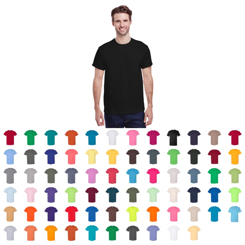 Lot of 25 Shirts – Gildan 5000, G500 – Adult Heavy Cotton T-Shirt, Blank, Wholesale Bulk Shirts S