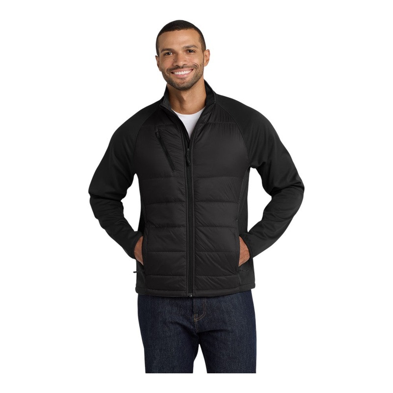 Port Authority J787 Hybrid Soft Shell Jacket Deep Black XS