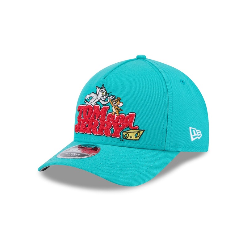 Tom and Jerry 85th Anniversary Teal 9FORTY M-Crown A-Frame Snapback Hat One Size