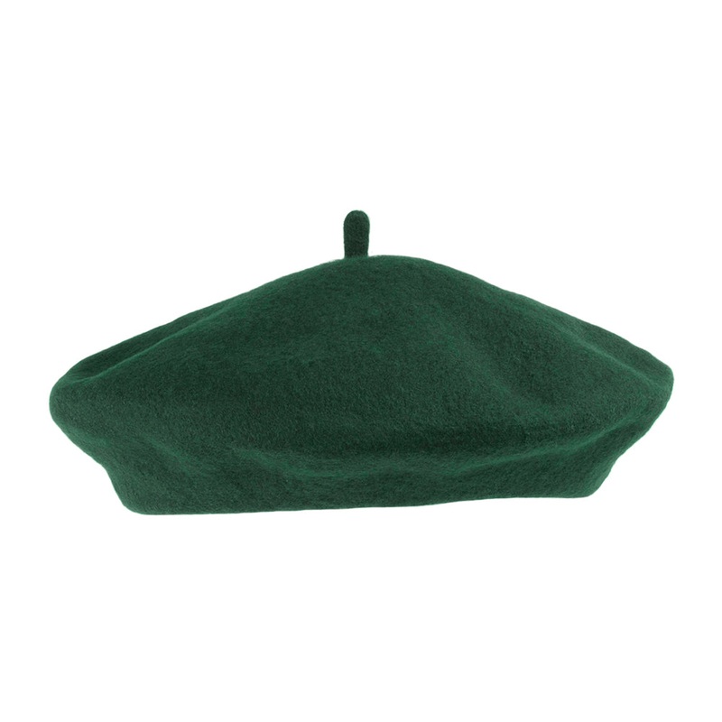 Wool Fashion Beret – Dark Green 1-Size