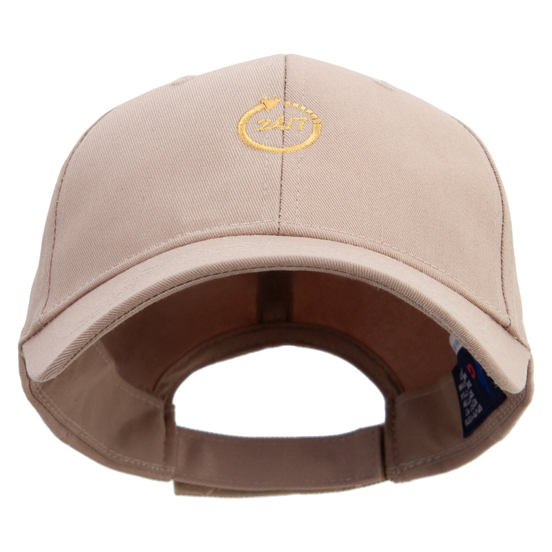 24 Hours and 7 Days Embroidered Low Profile Structured Cap Khaki One Size