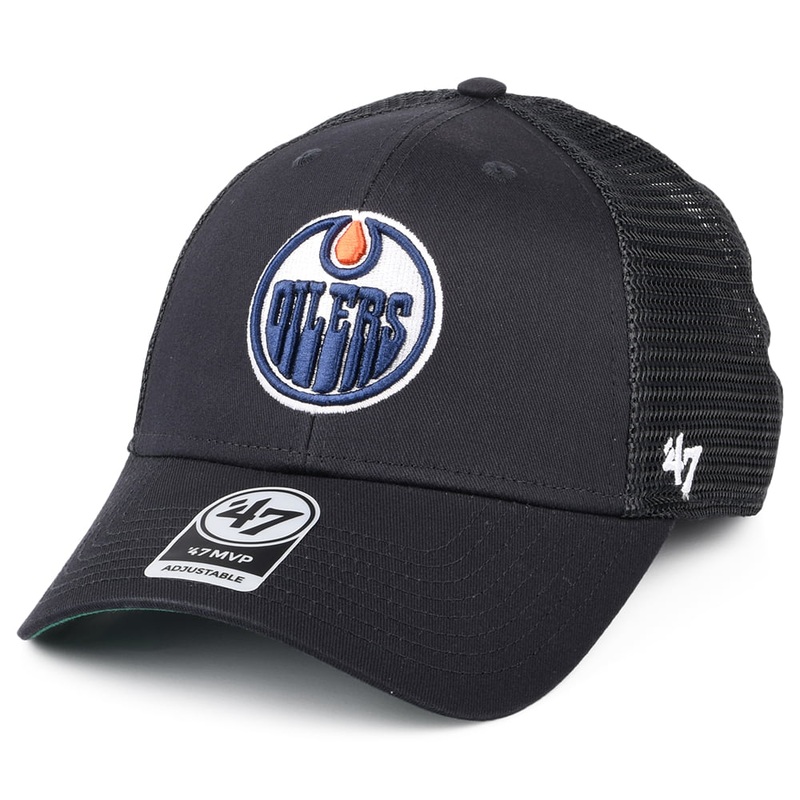 47 Brand Edmonton Oilers NHL Trucker Cap – Branson MVP – Navy Blue Adjustable