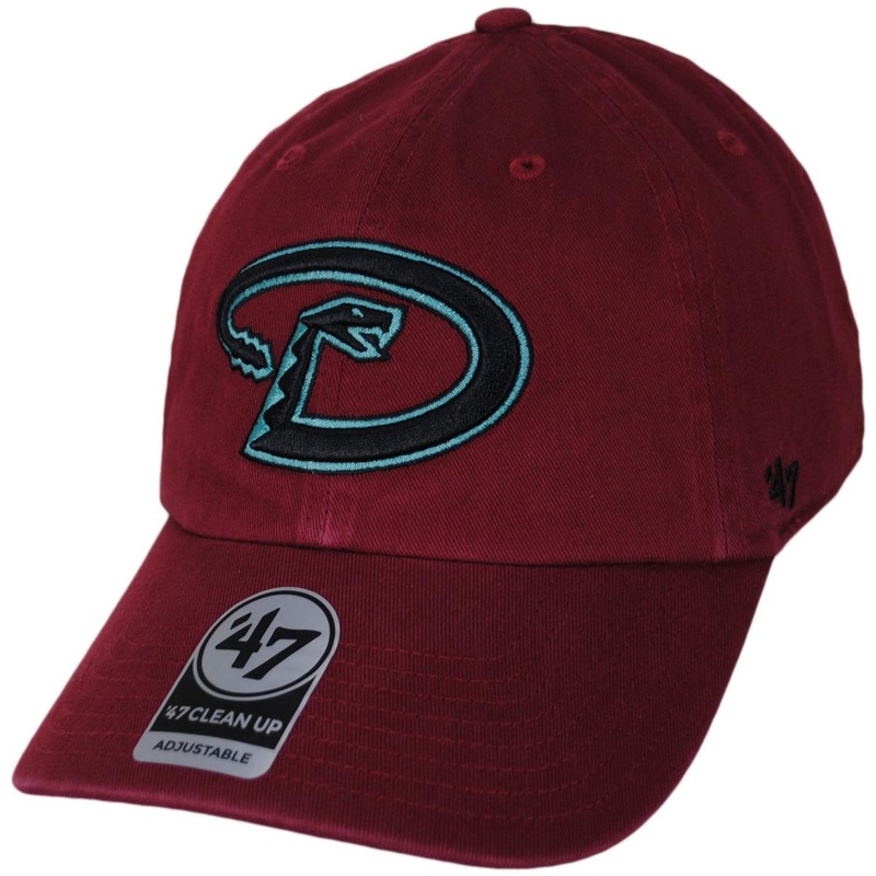 Arizona Diamondbacks MLB Clean Up Strapback Baseball Cap Dad Hat RED ADJUSTABLE