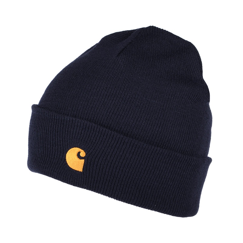 Carhartt WIP Hats Chase Cuffed Beanie Hat – Dark Navy 1-Size