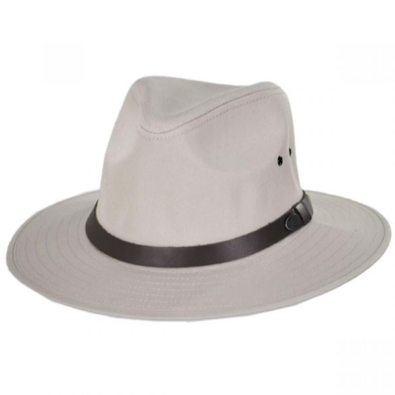 Dalton Cotton Blend Rain Safari Fedora Hat – Chino CHINO S
