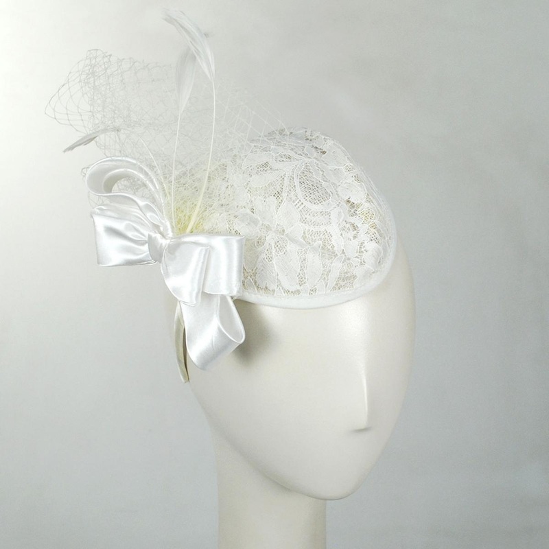 Lace Teardrop Fascinator Hat CREAM ONE SIZE FITS MOST