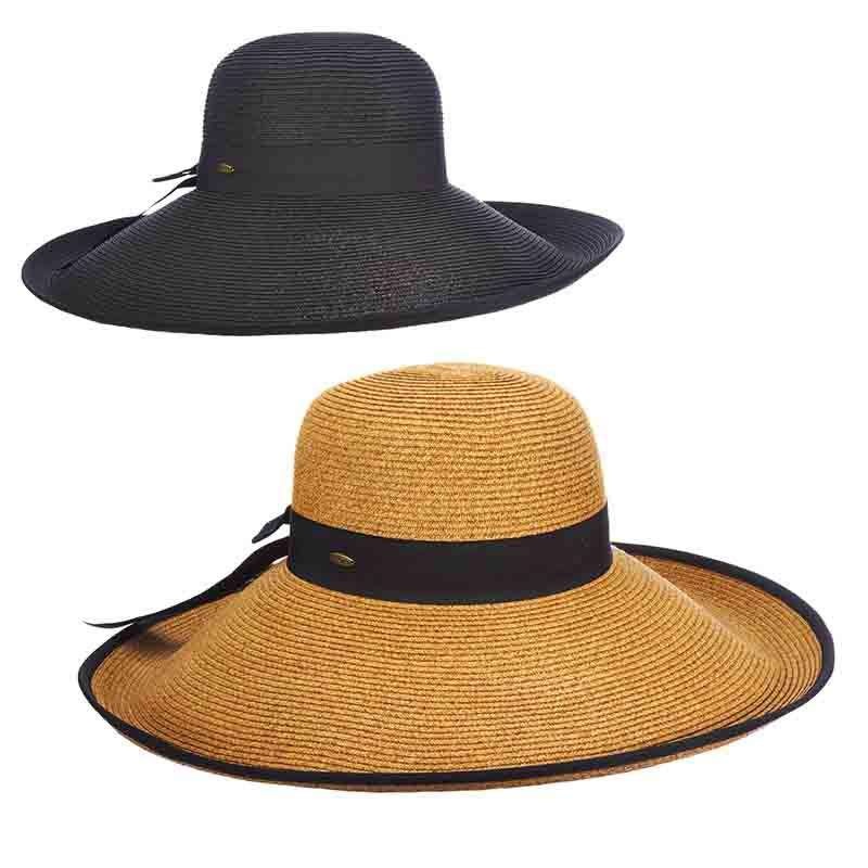 Large Brim Sun Hat with Ribbon Trim – Scala Hats Toast