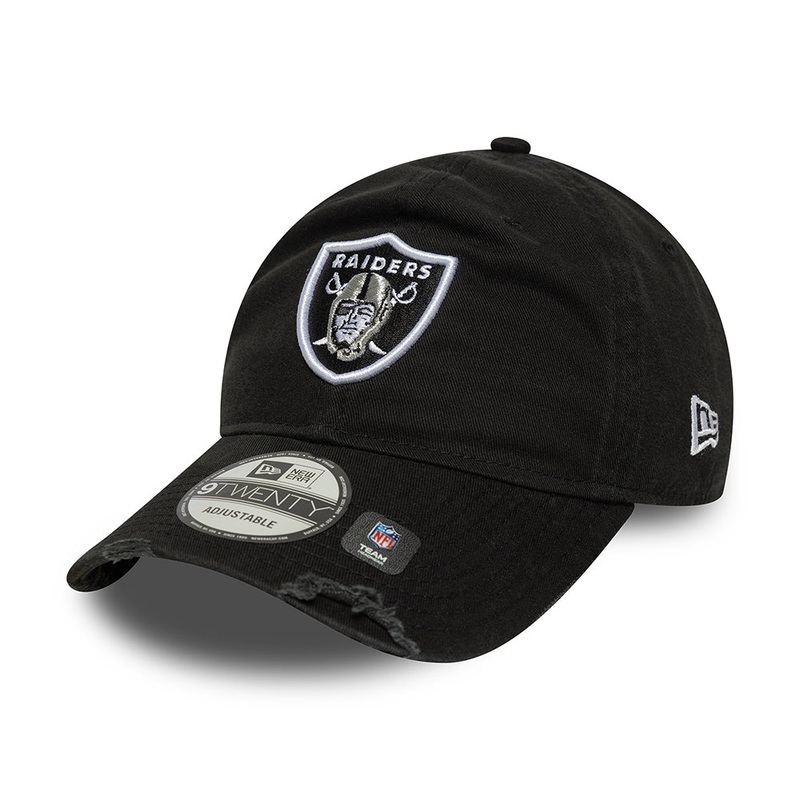 New Era Unisex 9TWENTY Las Vegas Raiders Baseball Cap – NFL Washed – Black Adjustable