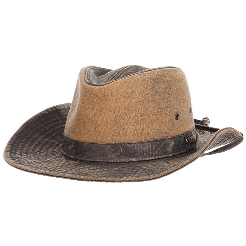 Skyebar Cloth Safari Hat with Camo Band – Stetson Hats Tan Medium