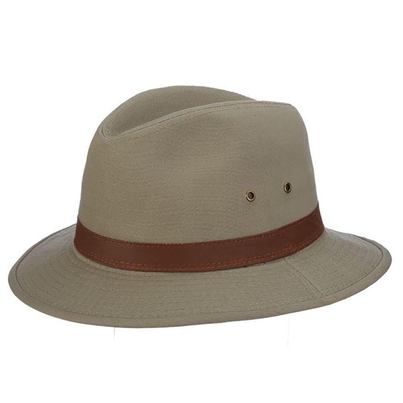 Water Repellent Safari Hat for Big and Tall Men – Dorfman Hats Khaki 2X-Large (63 cm)