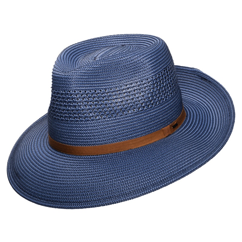 Bailey Hats Gratz Vented Fedora Hat – Blue S