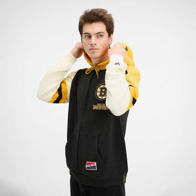 Boston Bruins Throwback Zipper Hoodie S