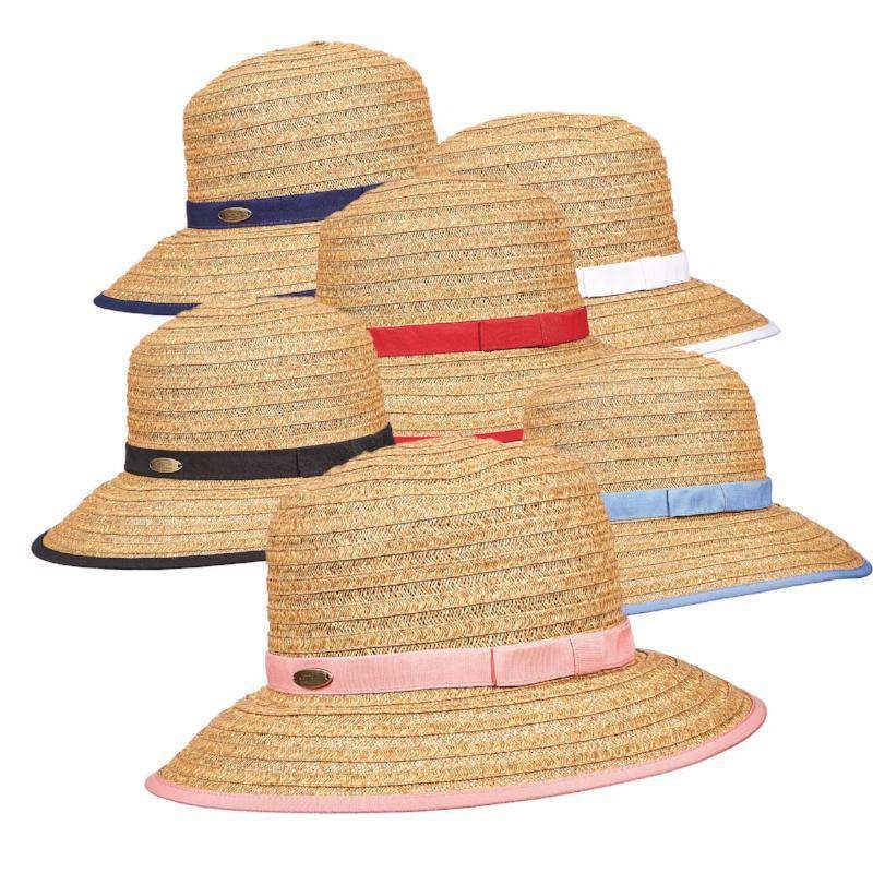 Cappelli Big Brim Hat with Ribbon Accent Pink M/L (57 – 58 cm)