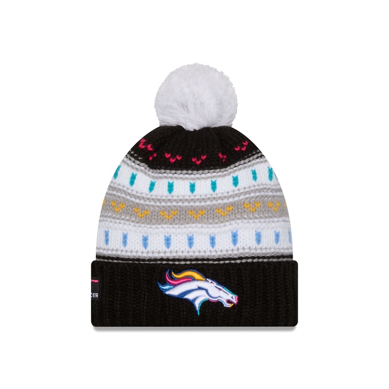 Denver Broncos 2025 Crucial Catch Women’s Pom Knit Hat One Size