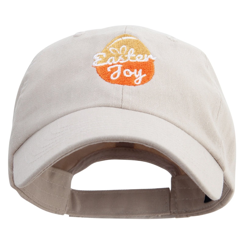 Easter Joy Egg Embroidered Low Profile Washed Cap Stone One Size