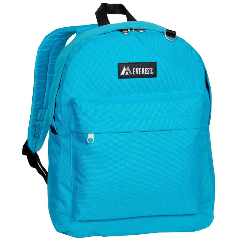 Everest Backpack Book Bag – Back to School Classic Style & Size 2045CR Aqua