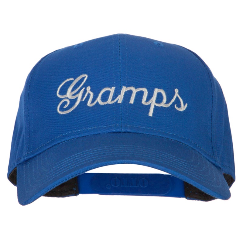 Gramps Embroidered Solid Cotton Pro Style Cap Royal One Size