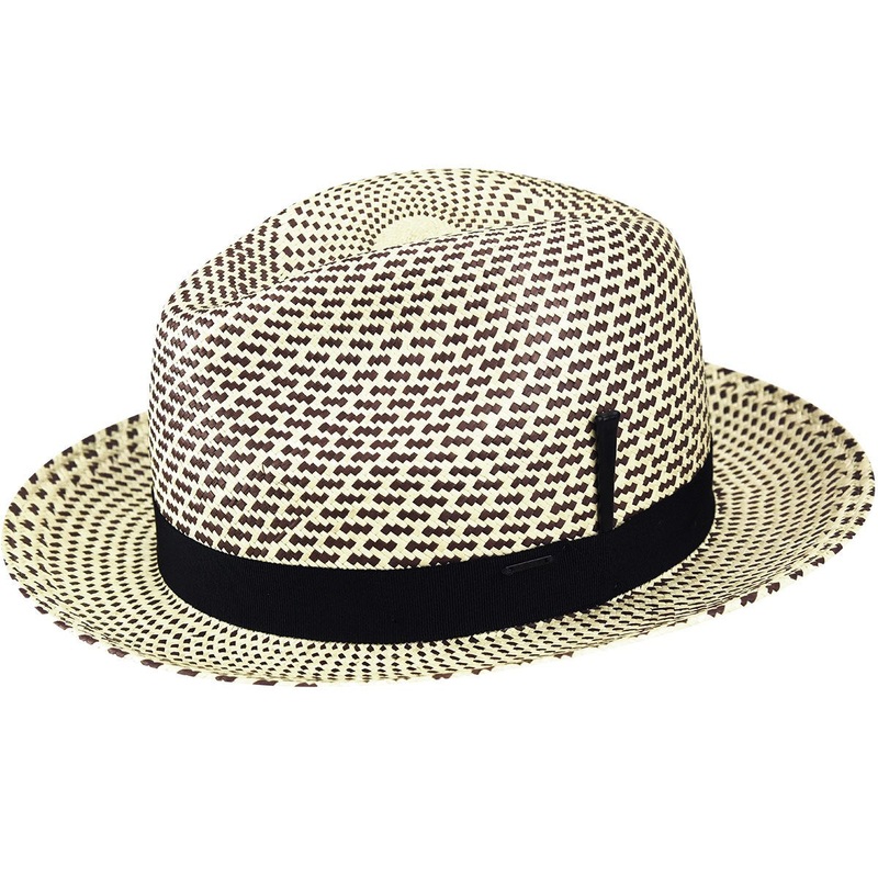 Hernen Panama Fedora Espresso Check S