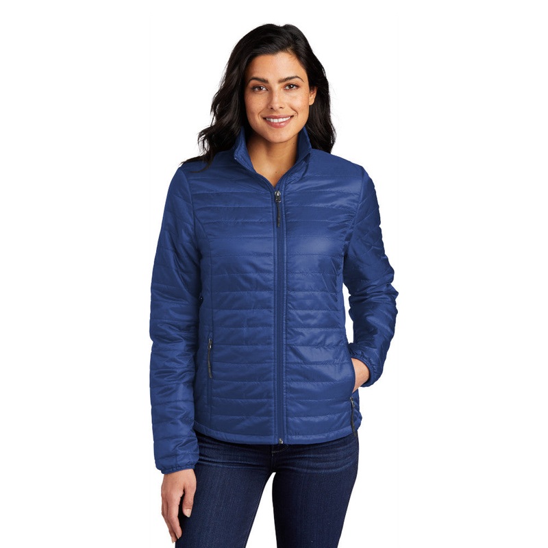 Port Authority L850 Ladies Packable Puffy Jacket Cobalt Blue XS
