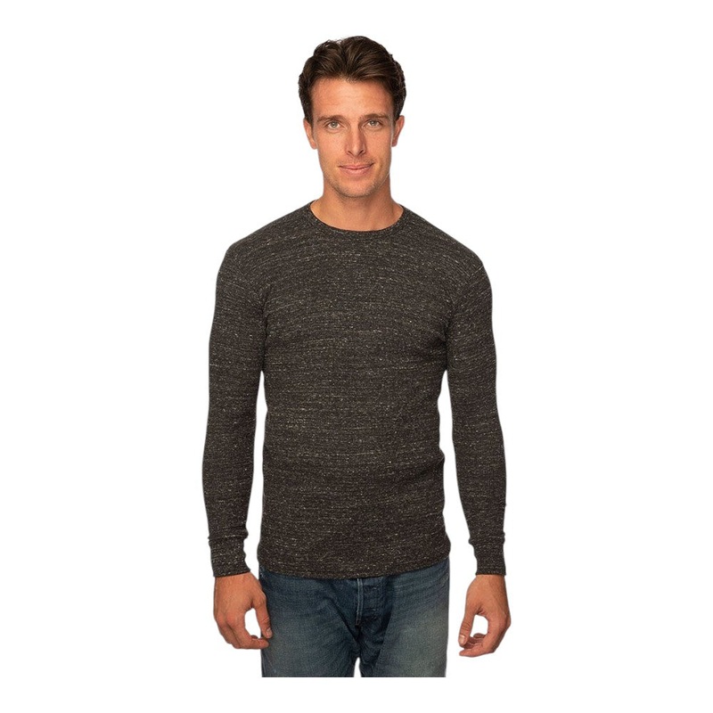Royal Apparel Unisex Eco Triblend Heavyweight Thermal 34152 Made in USA Eco Tri Charcoal XS