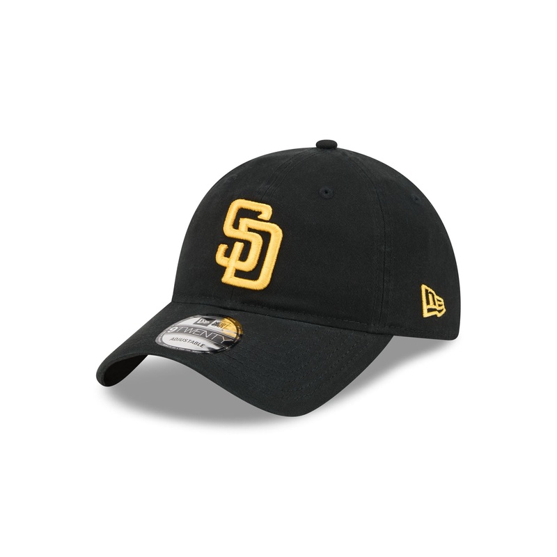 San Diego Padres Black 9TWENTY Adjustable Hat One Size
