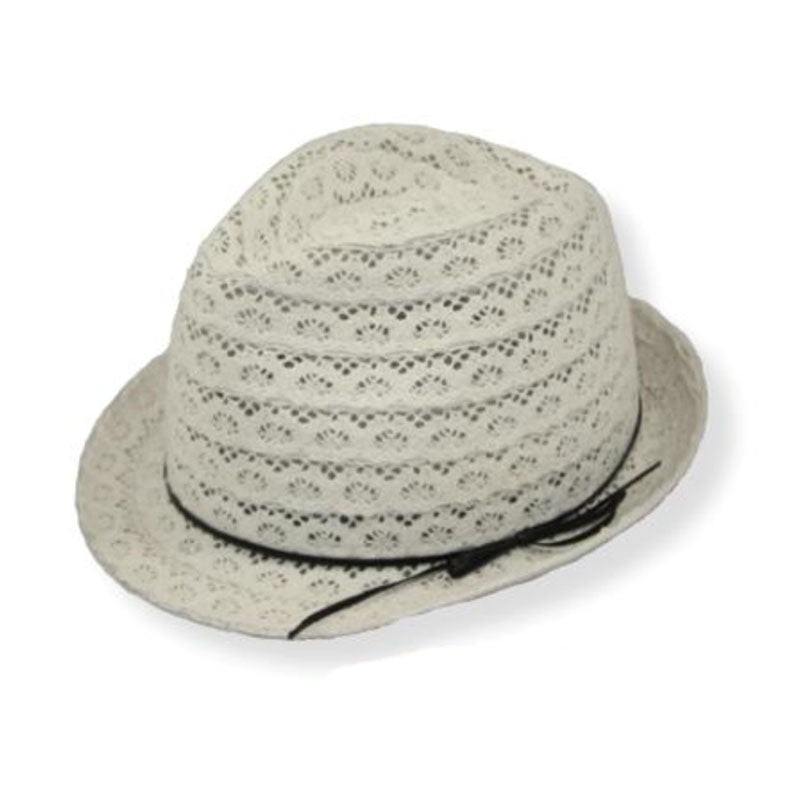 Small Heads Lace Fedora Hat – JSA Petite Hats Cream XS (53 cm)