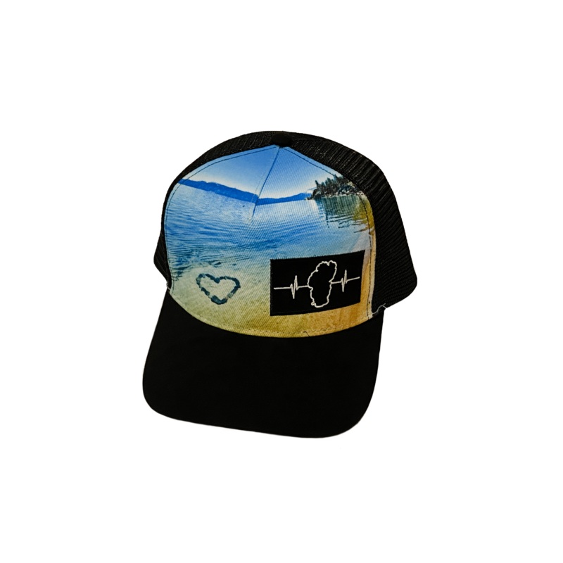 Tahoe Hat – Trucker Hat – Suede – Black – Bliss – Trucker Mesh