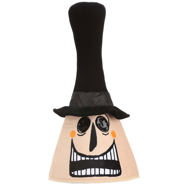 The Nightmare Before Christmas Reversible Mayor Hat Mask BLACK ONE SIZE FITS MOST
