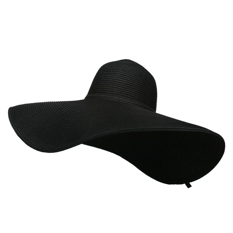 Wavy Brim Paper Braid Sun Hat Natural One Size