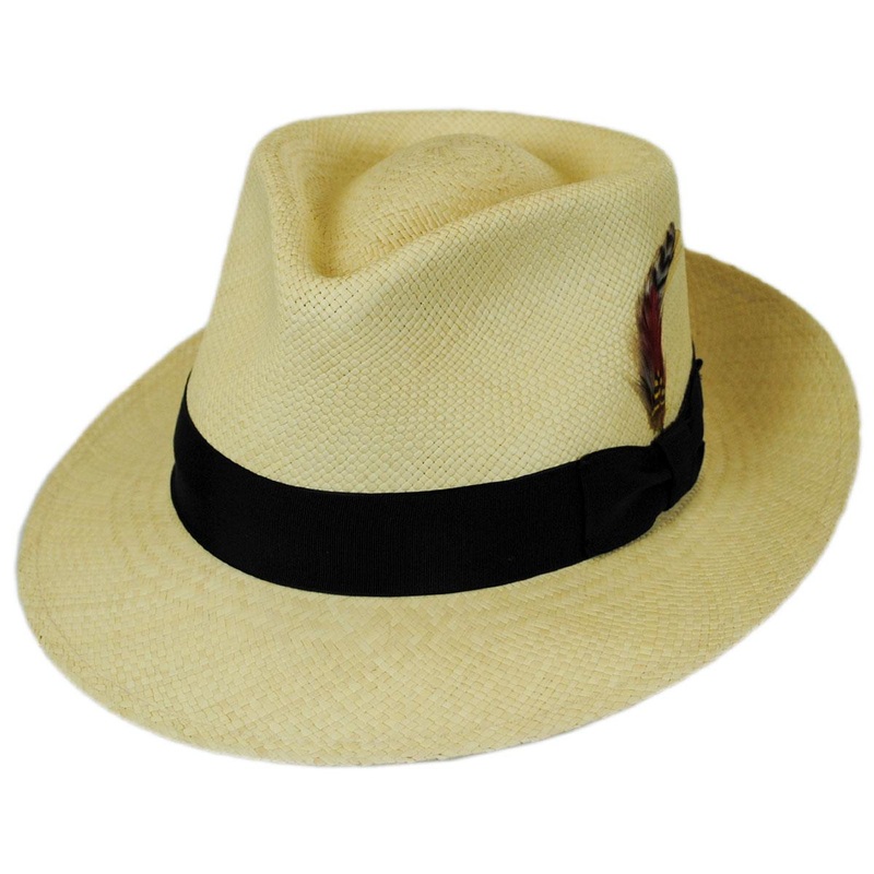 Wholesale Stain Repellent Panama Straw C-Crown Fedora Hat B2B Pre-Pack NATURAL 1S-3M-4L-3XL-1XXL